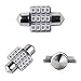 YITAMOTOR 4 Pcs 31mm 1.25 Inch 12SMD Festoon Car Map Dome LED light DE3175 3021 3022, Color Red