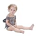 ISOCUTE Newborn Baby Photography Props Girl Bodysuit, Infant Lace Photo Clothes Romper(Gray)