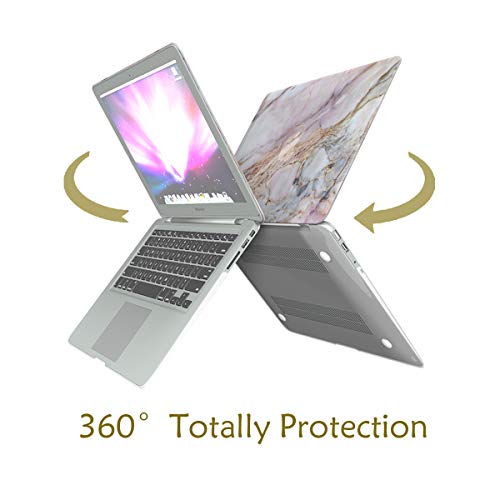 Laptop Case MacBook Case Marble Plastic Hard Shell Case for MacBook Pro 13-inch with Retina Display Model A1425/A1502 with Keyboard Skin Cover and Screen Protector