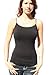 NIKIBIKI Women Seamless Premium Classic Camisole, Made in U.S.A, One Size (3 Pack: Black+White+Stone)