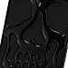Samsung Galaxy S8 Case, Skull Hybrid, Heavy Duty Polycarbonate and Silicone TPU Hard Cover - Black