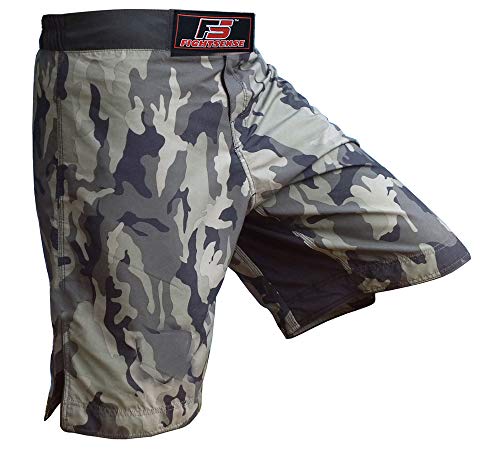 MMA Kick Boxing Fight Shorts Grappling Muay Thai UFC Cage Fighting Short Kick Boxing Martial Art Training Camouflage Green (2XL)