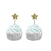 PARTYMASTER Wedding Party Decorations Glitter Gold Star Design Lot of 48PCS Bridal Shower Food Toothpicks Cupcake Muffin Toppers