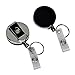 2-Pack Heavy Duty Retractable Badge Holder with Metal Casing, Steel Cord Reel and Reinforced ID Strap by Limeloot