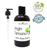 100% Pure Unrefined Organic Tamanu (Foraha) Oil - Various Sizes- Imported from Tahiti - Scar Reduction - Acne Prevention & Healing - Age Spot Reduction - Moisturizing - Treat & Prevent Eczema and Psoriasis (8 Fluid Ounces W/Pump)