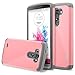 LG G3 Case, RANZ Grey with Pink Hard Impact Dual Layer Shockproof Bumper Case For LG G3 VS985 D850 D830 D851