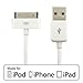 Apple 30 Pin USB Cable EZOPower CERTIFIED 6 Feet 30-pin USB Sync & Charge Dock Connector Data Cable / White (Retail Packaging) For Apple iPad 1, 2, iPhone 3 3s 4, iPod Touch, iPod Nano