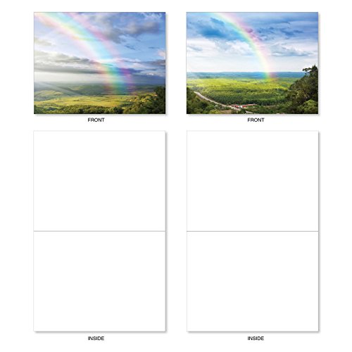 image for The Best Card Company M4963OCB-B1x10 Rainbow Bright: 10 Assorted Blank