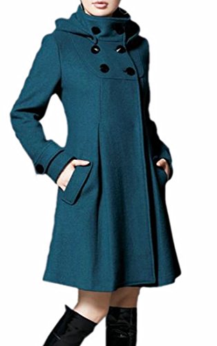 ARRIVE GUIDE Womens Classic Double-Breasted Outerwear Slim Pea Coats Blue M ARRIVE GUIDE Womens Classic Double-Breasted Outerwear Slim Pea Coats Blue M