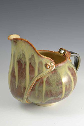 Ceramic, Tan &amp; Beige Pitcher / Jug or Gravy Boat, Pottery