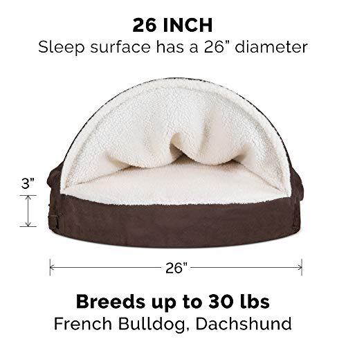 Furhaven Pet Bed for Dogs and Cats Sherpa and Suede Snuggery Blanket