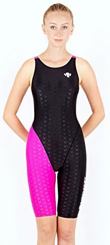 Girls Colorful One Piece Sharkskin Sport Racing Technical Full Knee Length Swimwear Swimsuit