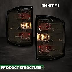 GRAND ORANGE Rear Tail Lights w/Bulb Compatible