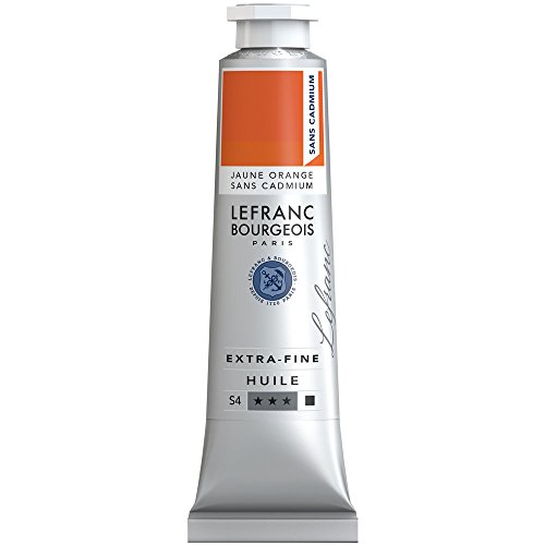 Lefranc Bourgeois Extra-Fine Oil Paint, Artists Quality, Cadmium-Free Yellow Orange, 40ml Tube