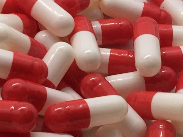 EnyapCaps 200 Size 1 Red - White Empty Gelatin Capsules Gelatine Hard Pill Cases Self Fill