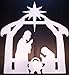 Teak Isle Christmas Window Decoration, Nativity Scene