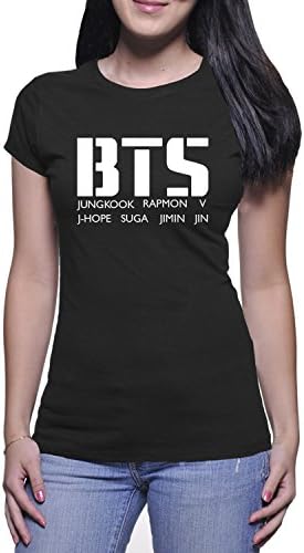 Bts Member Women T Shirt Black