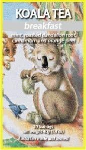 Koala Tea Breakfast Mint, Roasted Chicory Root, Cinnamon and Orange Peel 20 Tea Bags Net Wt. 34g