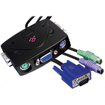 Aluratek AKSP04-4 Port PS/2 KVM Switch with Cables