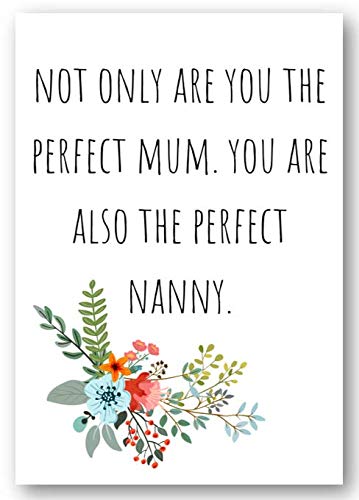Second Ave Cute Perfect Mum & Nanny Birthday Mother's Day Card For Her