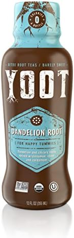 YOOT Dandelion Root Daily Naturopathic Detox Herbal Tea, Zero Calories per Bottle, 12 oz., 6 Count