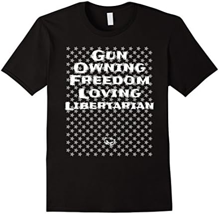 Mens Gun Owning, Freedom Loving, Libertarian T-Shirt XL Black