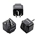 TESSAN Grounded Universal Travel Plug Adapter USA to Australia/China Travel Prong Converter Adapter Plug Kit for Australia/China(Type A) - 3 Pack