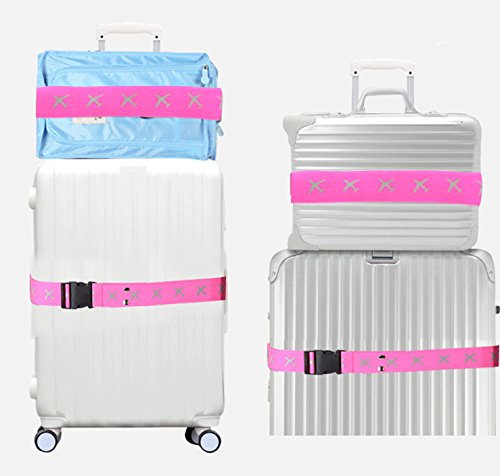 IREALIST Adjustable Travel Luggage Strap Packing Belt,Luggage Straps Suitcase Belts Security Straps (Red) - Thumbnail 7