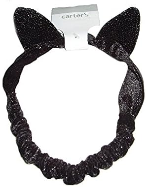 Halloween Baby Girl's Cat or Bat Black Glittery Head Wraps