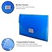 Expanding File Folder - A4 Documents Accordion Folder - Accordion File Organizer with Multiple Pockets - Organizer for Work, School and Home - Blue Color