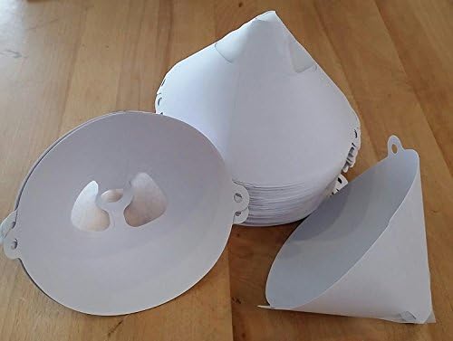 25 Paint Micron Paper Strainer, Filter Tip Cone Shaped Fine 190 Mesh Nylon Funnel W/ Hooks - Premium Grade Disposable - Use Automotive, Spray Guns, Arts &amp; Crafts, Hobby &amp; Painting Projects