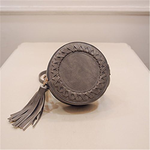 Round Women Tassel Bag Woven Crossbody Bags Cute Knitting Circular Women Messenger Bags D