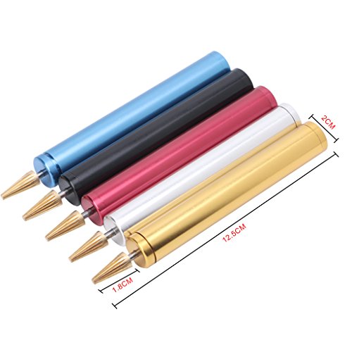 Hacloser DIY Leather Craft Edge Dye Oil Pen Applicator Brass Head Hand Treatment Tools (Red) - Thumbnail 2