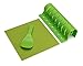 Roll Model Sushi Sushi Making Kit - Silicone Mat, Rice Paddle, Cutting Mold, Recipe Book (7x7 Inch, Green, Solid, Dishwasher Safe, Sushi Making Plate)