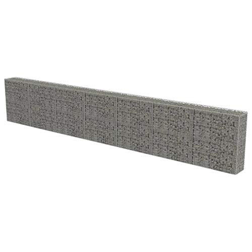 Tidyard Gabionenwand mit Abdeckung Gabione Steinkorb Steingabione Gabionen Wand Drahtkorb Draht Mauer für Steine zur… – Bild 3