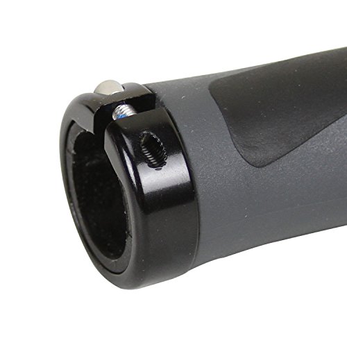VELO VLG-849AD3 Black/Gray Gel Bicycle MTB Mountain Bike Horn Ergonomic Grips Handlebar Comfort Protector