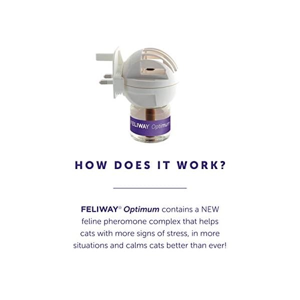 Feliway-Optimum-Diffuser-Starter-Kit-and-Refill-48ml FELIWAY Optimum diffuser & 30 day refill, the best solution to ease cat anxiety, cat conflict and stress in the home, 48…