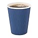 Restaurantware-12 Ounce Disposable Coffee Cups, 500 Ripple Wall Hot Cups For Coffee - Lids Sold Separately, Rolled Rim, Midnight Blue Paper Insulated Coffee Cups, For Hot Coffee, Tea, And More