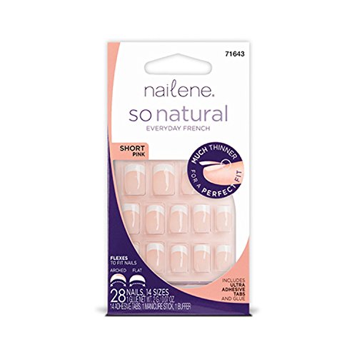 Nailene So Natural Nail, Pink, 28 Count