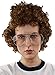 ALLAURA Compatible with Napoleon Dynamite Wig – Pedro Costume Set with Glasses & Brown Afro Nerd Hair for Adults – Funny 80s Halloween Outfit, Retro Cosplay, Movie-Inspired Party or Couples Costume