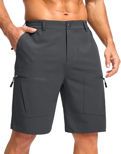 Pudolla Men's 9" Hiking Cargo Shorts