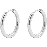 Edforce Stainless Steel Women Endless Small Rounded Tube Hoop Earrings