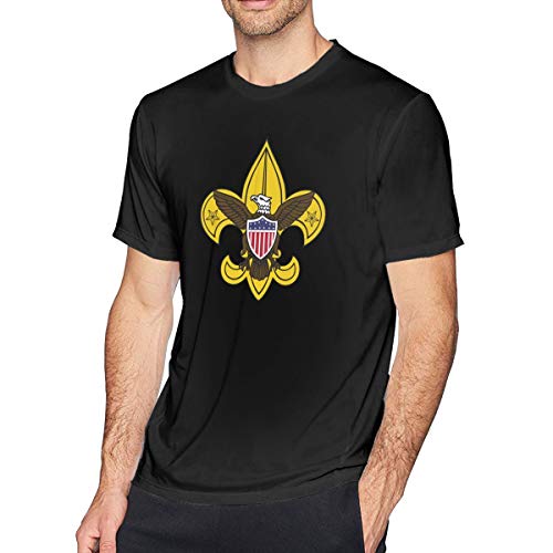 Men's Casual Cotton Scouts of America Tee Shirts Short Sleeve O-Neck Sports Fitness Tops T-Shirt Men T Shirt