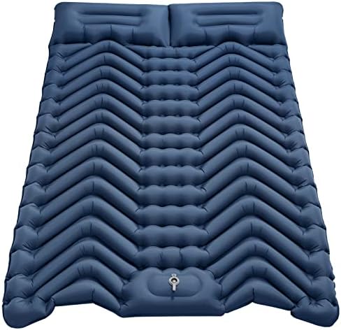 VECUKTY Double Camping Sleeping Pad, Upgraded Foot Press Inflatable