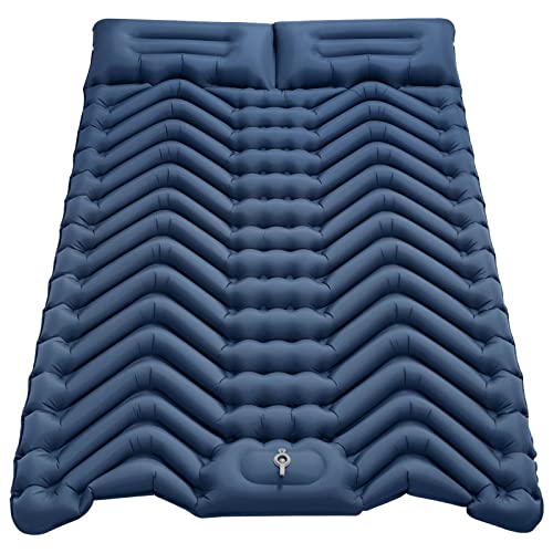 VECUKTY Double Camping Sleeping Pad, Upgraded Foot Press Inflatable