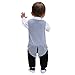 ZOEREA 1pc Baby Boys Tuxedo Gentleman Onesie Romper Jumpsuit Wedding Suit 3-18M , Black , Label 80 / 6-9 Months