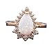 ZIS New Design White Fire Opal Water Drop 18K Gold Plated CZ Stone Engagement Jewelry Rings (7)