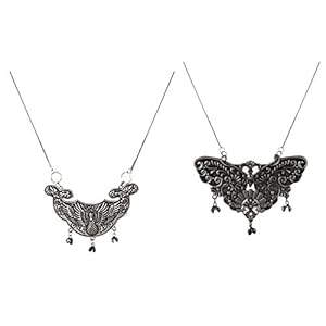 Efulgenz Boho Vintage Antique Ethnic Gypsy Tribal Indian Oxidized Silver Statement Peacock Pendant Long Necklace Jewelry