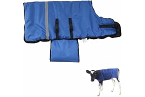 JRANTER Calf Warm Clothes Calf Saver Coat Blanket for Keep Cow Warmming Thickened Belly Protection Windproof Large Size Blue