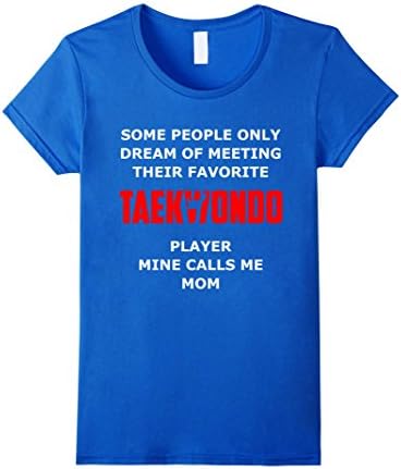 Womens Taekwondo Player Mine Calls Me Mom Shirt - Mother Day XL Royal Blue
